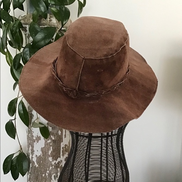 VINTAGE SUEDE COWBOY HAT - Picture 1 of 3